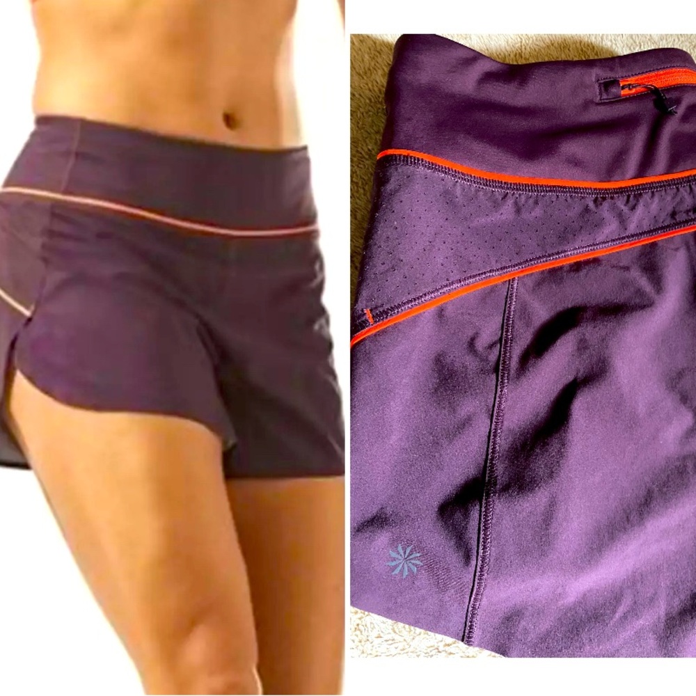 Athleta Run With It Piping Short, Agate Purple sz S
